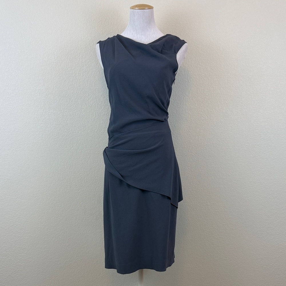 MM LaFleur Alex Crepe Chic Gray Dress Size 8